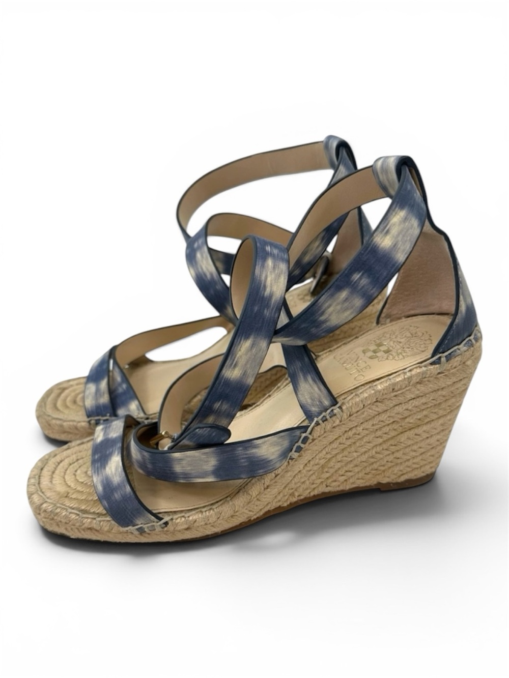 Vince Camuto Mesteria Platform Wedge Espadrille Sandal 8.5 Blue